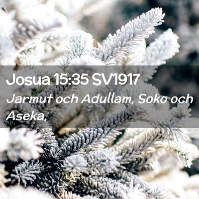 Picture 02 - Josua 15:35 SV1917 - Jarmut och Adullam, Soko och - Bible Verse Picture