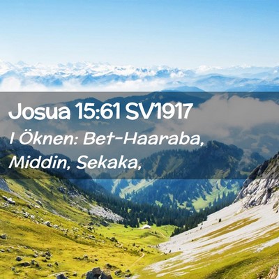 Picture 02 - Josua 15:61 SV1917 - I Öknen: Bet-Haaraba, Middin, - Bible Verse Picture