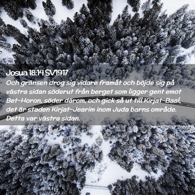 Picture 02 - Josua 18:14 SV1917 - Och gränsen drog sig vidare framåt och böjde - Bible Verse Picture