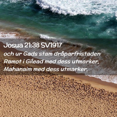 Picture 02 - Josua 21:38 SV1917 - och ur Gads stam dråparfristaden Ramot i Gilead - Bible Verse Picture