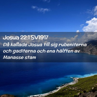Picture 02 - Josua 22:1 SV1917 - Då kallade Josua till sig rubeniterna och - Bible Verse Picture