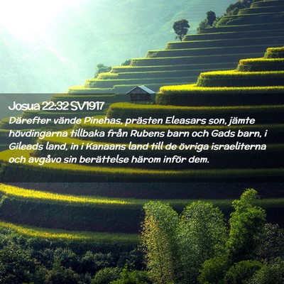 Picture 02 - Josua 22:32 SV1917 - Därefter vände Pinehas, prästen Eleasars son, - Bible Verse Picture