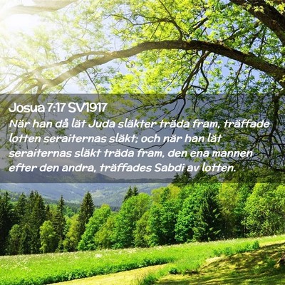 Picture 02 - Josua 7:17 SV1917 - När han då lät Juda släkter träda fram, - Bible Verse Picture