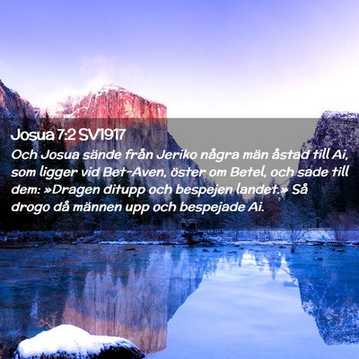 Picture 02 - Josua 7:2 SV1917 - Och Josua sände från Jeriko några män åstad - Bible Verse Picture