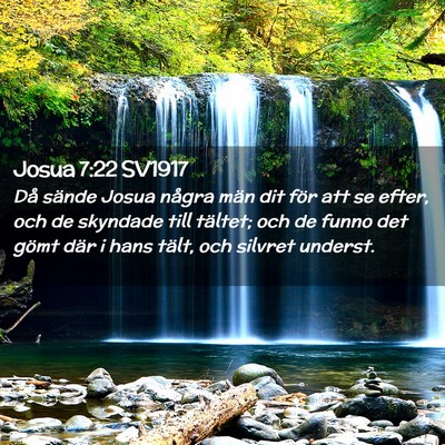 Picture 02 - Josua 7:22 SV1917 - Då sände Josua några män dit för att se - Bible Verse Picture