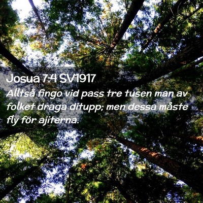 Picture 02 - Josua 7:4 SV1917 - Alltså fingo vid pass tre tusen man av folket - Bible Verse Picture