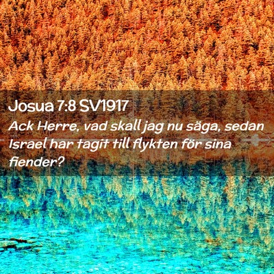 Picture 02 - Josua 7:8 SV1917 - Ack Herre, vad skall jag nu säga, sedan Israel - Bible Verse Picture