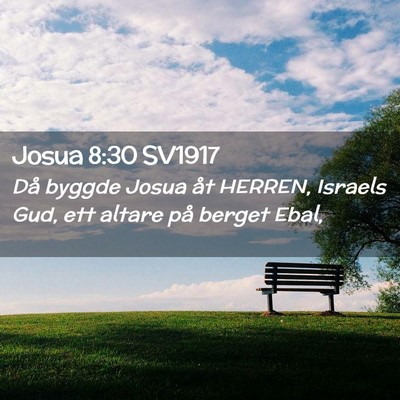 Picture 02 - Josua 8:30 SV1917 - Då byggde Josua åt HERREN, Israels Gud, ett - Bible Verse Picture