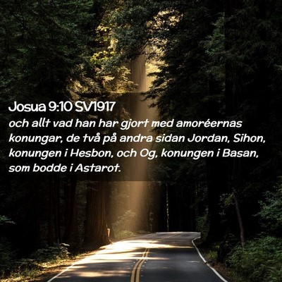 Picture 02 - Josua 9:10 SV1917 - och allt vad han har gjort med amoréernas - Bible Verse Picture