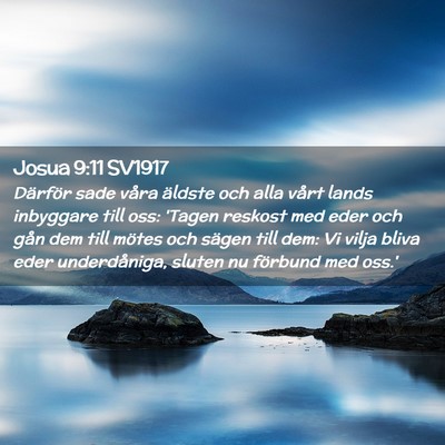 Picture 02 - Josua 9:11 SV1917 - Därför sade våra äldste och alla vårt lands - Bible Verse Picture