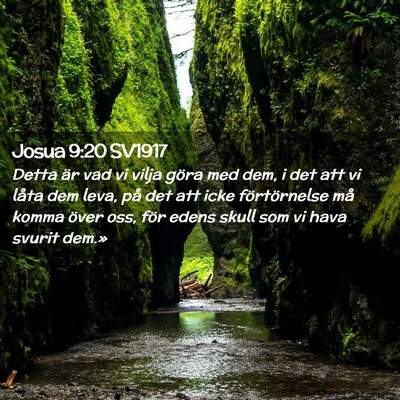 Picture 02 - Josua 9:20 SV1917 - Detta är vad vi vilja göra med dem, i det att - Bible Verse Picture