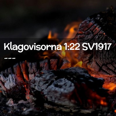 Picture 02 - Klagovisorna 1:22 SV1917 -  - Bible Verse Picture
