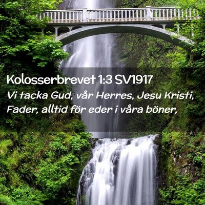 Picture 02 - Kolosserbrevet 1:3 SV1917 - Vi tacka Gud, vår Herres, Jesu Kristi, Fader, - Bible Verse Picture