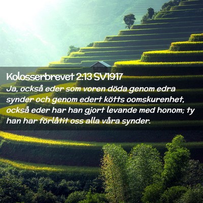 Picture 02 - Kolosserbrevet 2:13 SV1917 - Ja, också eder som voren döda genom edra synder - Bible Verse Picture