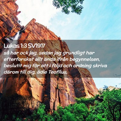 Picture 02 - Lukas 1:3 SV1917 - så har ock jag, sedan jag grundligt har - Bible Verse Picture