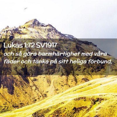 Picture 02 - Lukas 1:72 SV1917 - och så göra barmhärtighet med våra fäder och - Bible Verse Picture