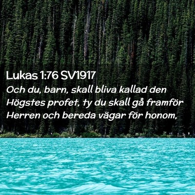 Picture 02 - Lukas 1:76 SV1917 - Och du, barn, skall bliva kallad den Högstes - Bible Verse Picture