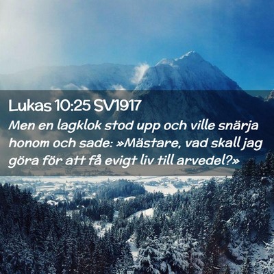 Picture 02 - Lukas 10:25 SV1917 - Men en lagklok stod upp och ville snärja honom - Bible Verse Picture
