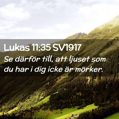 Picture 02 - Lukas 11:35 SV1917 - Se därför till, att ljuset som du har i dig - Bible Verse Picture