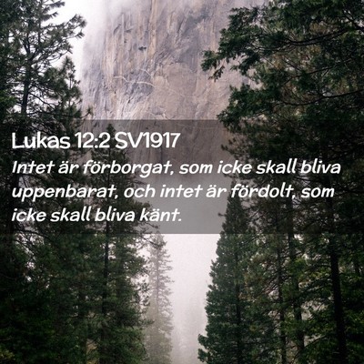 Picture 02 - Lukas 12:2 SV1917 - Intet är förborgat, som icke skall bliva - Bible Verse Picture