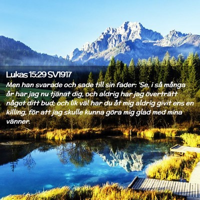 Picture 02 - Lukas 15:29 SV1917 - Men han svarade och sade till sin fader: 'Se, i - Bible Verse Picture