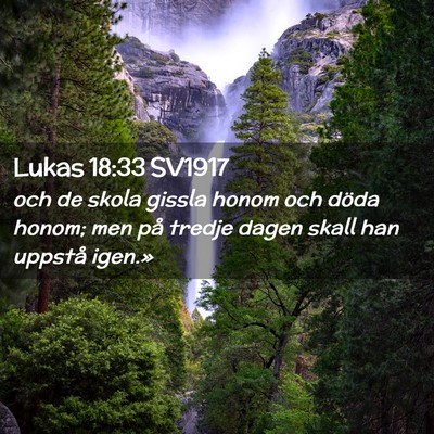 Picture 02 - Lukas 18:33 SV1917 - och de skola gissla honom och döda honom; men - Bible Verse Picture