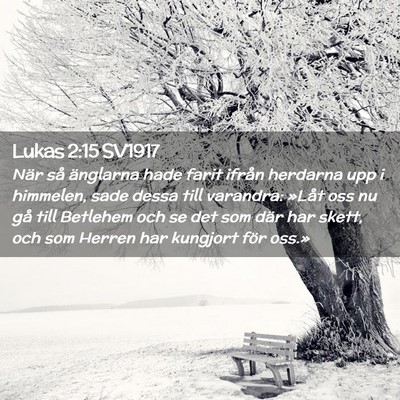 Picture 02 - Lukas 2:15 SV1917 - När så änglarna hade farit ifrån herdarna upp - Bible Verse Picture