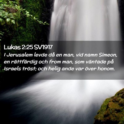 Picture 02 - Lukas 2:25 SV1917 - I Jerusalem levde då en man, vid namn Simeon, en - Bible Verse Picture