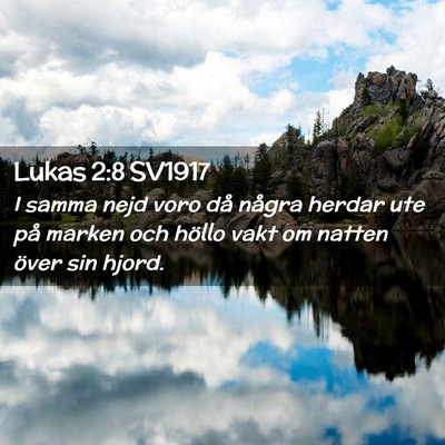 Picture 02 - Lukas 2:8 SV1917 - I samma nejd voro då några herdar ute på - Bible Verse Picture
