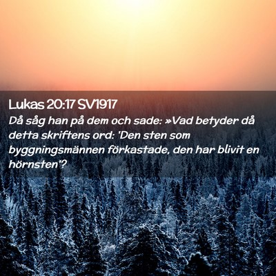 Picture 02 - Lukas 20:17 SV1917 - Då såg han på dem och sade: »Vad betyder då - Bible Verse Picture