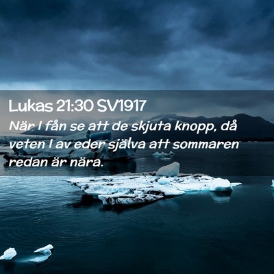 Picture 02 - Lukas 21:30 SV1917 - När I fån se att de skjuta knopp, då veten I - Bible Verse Picture