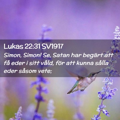 Picture 02 - Lukas 22:31 SV1917 - Simon, Simon! Se, Satan har begärt att få eder - Bible Verse Picture