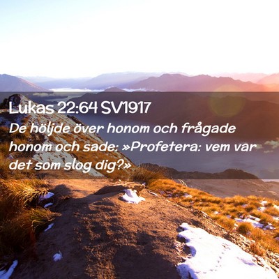Picture 02 - Lukas 22:64 SV1917 - De höljde över honom och frågade honom och - Bible Verse Picture