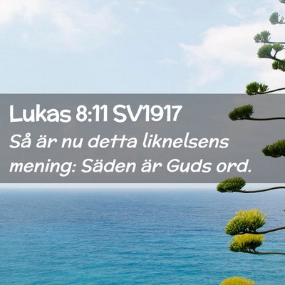 Picture 02 - Lukas 8:11 SV1917 - Så är nu detta liknelsens mening: Säden är - Bible Verse Picture