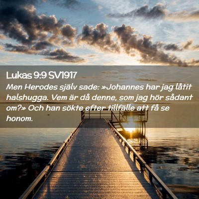 Picture 02 - Lukas 9:9 SV1917 - Men Herodes själv sade: »Johannes har jag - Bible Verse Picture