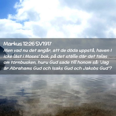 Picture 02 - Markus 12:26 SV1917 - Men vad nu det angår, att de döda uppstå, - Bible Verse Picture