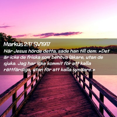Picture 02 - Markus 2:17 SV1917 - När Jesus hörde detta, sade han till dem: »Det - Bible Verse Picture