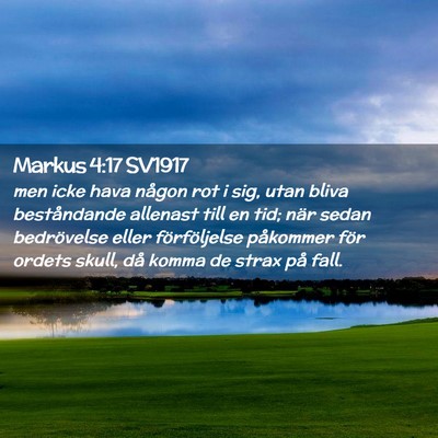 Picture 02 - Markus 4:17 SV1917 - men icke hava någon rot i sig, utan bliva - Bible Verse Picture