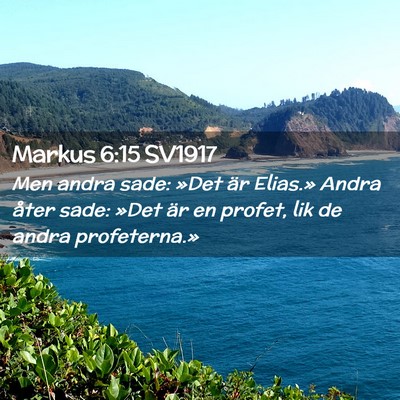 Picture 02 - Markus 6:15 SV1917 - Men andra sade: »Det är Elias.» Andra åter - Bible Verse Picture