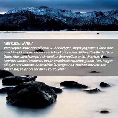 Picture 02 - Markus 9:1 SV1917 - Ytterligare sade han till dem: »Sannerligen - Bible Verse Picture