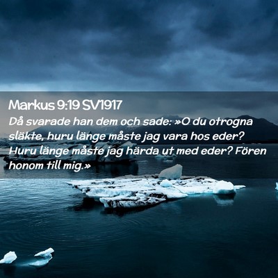 Picture 02 - Markus 9:19 SV1917 - Då svarade han dem och sade: »O du otrogna - Bible Verse Picture
