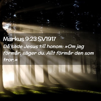 Picture 02 - Markus 9:23 SV1917 - Då sade Jesus till honom: »Om jag förmår, - Bible Verse Picture