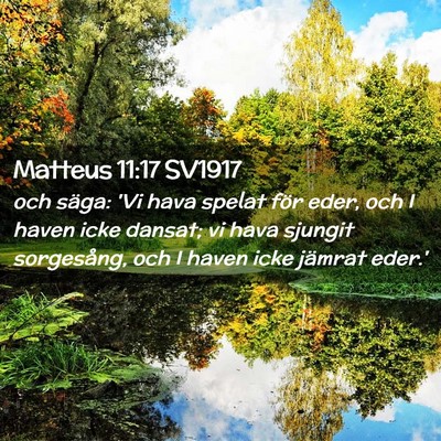 Picture 02 - Matteus 11:17 SV1917 - och säga: 'Vi hava spelat för eder, och I haven - Bible Verse Picture