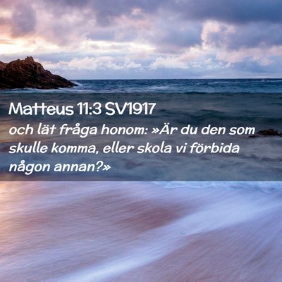 Picture 02 - Matteus 11:3 SV1917 - och lät fråga honom: »Är du den som skulle - Bible Verse Picture