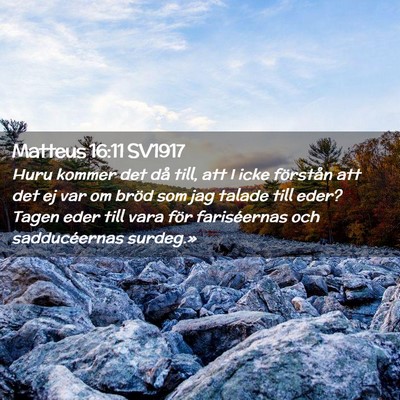 Picture 02 - Matteus 16:11 SV1917 - Huru kommer det då till, att I icke förstån - Bible Verse Picture