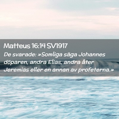 Picture 02 - Matteus 16:14 SV1917 - De svarade: »Somliga säga Johannes döparen, - Bible Verse Picture