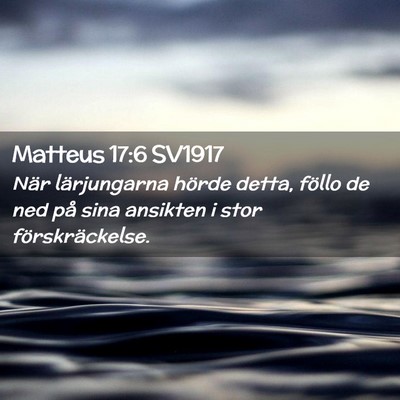 Picture 02 - Matteus 17:6 SV1917 - När lärjungarna hörde detta, föllo de ned på - Bible Verse Picture