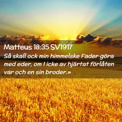 Picture 02 - Matteus 18:35 SV1917 - Så skall ock min himmelske Fader göra med eder, - Bible Verse Picture