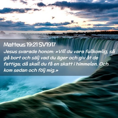 Picture 02 - Matteus 19:21 SV1917 - Jesus svarade honom: »Vill du vara fullkomlig, - Bible Verse Picture