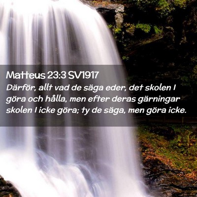 Picture 02 - Matteus 23:3 SV1917 - Därför, allt vad de säga eder, det skolen I - Bible Verse Picture